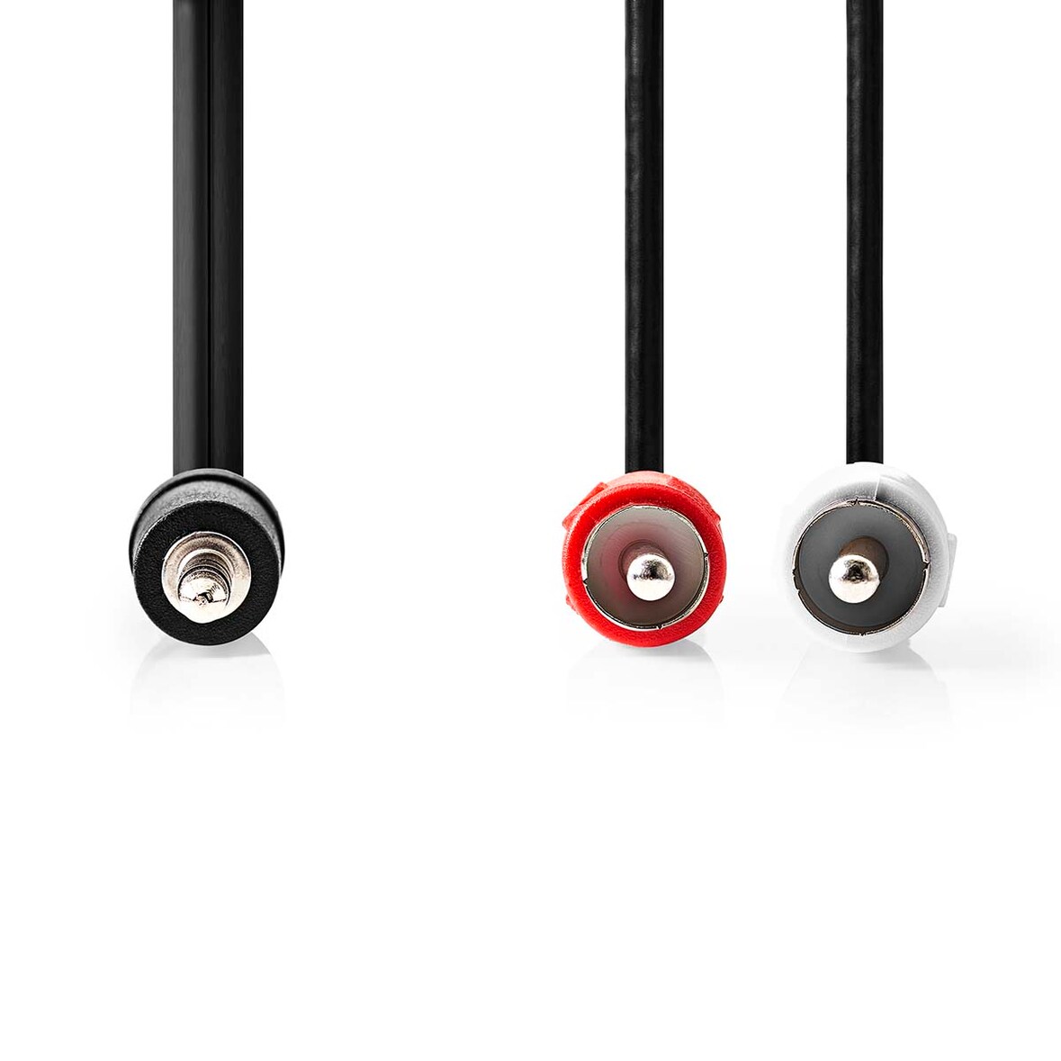 Nedis Stereo-Audiokabel - 3.5 mm Stecker - 2x RCA Stecker - Vernickelt - 5.00 m - Rund - Schwarz - Label