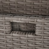 thumbnail of Set Tavolo e 4 Sedie da giardino in Rattan Sintetico e Acciaio con 4 Poggiapiedi Grigio