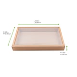 thumbnail of FHC - 50Pcs - Combo boîte kraft sushi avec couvercle PET - 310x215x35mm