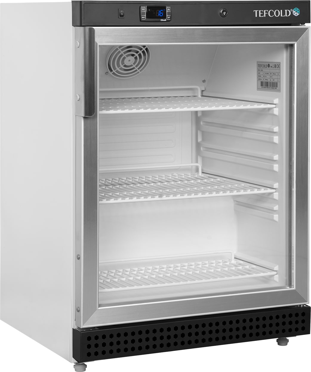 TEFCOLD Displaykühlschrank UR200G 136l Weiß