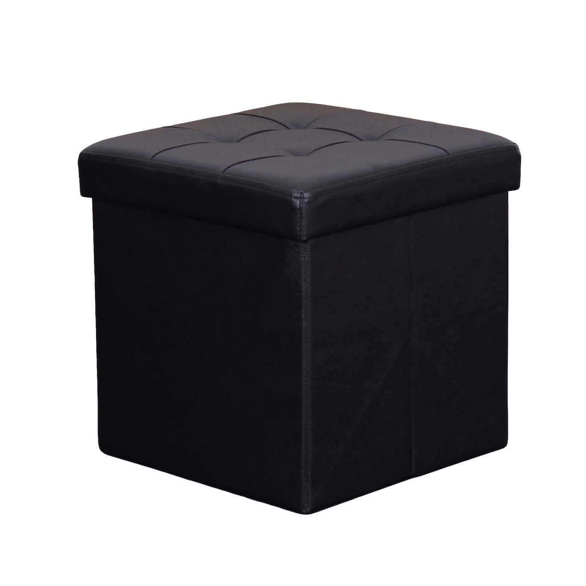 ZARA pouf quadrato in ecopelle colore Nero