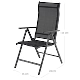 thumbnail of Helloshop26 - Set van 2 opklapbare tuinstoelen buitenmeubilair stevig aluminium frame in 8 standen verstelbare rugleuning 12_0001696