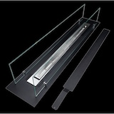 thumbnail of Queimador de lareira a bioetanol em aço com vidro de 100 cm