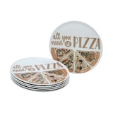 thumbnail of CreaTable Europa bunt Pizzateller 6-tlg Porzellan