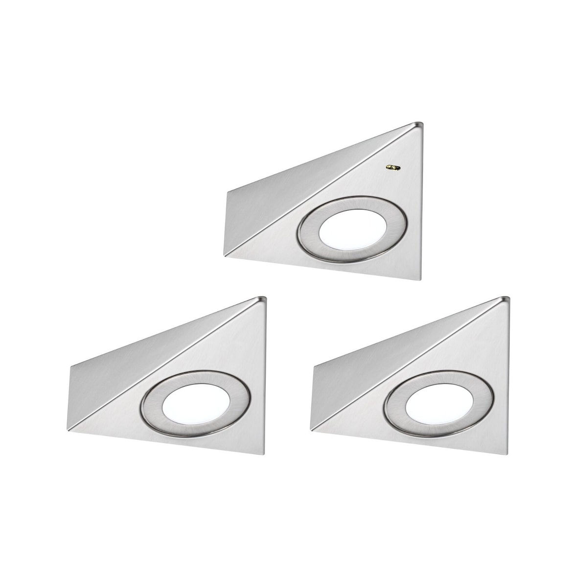 Paulmann Éclairage sous-meubles LED Trias Détecteur de proximité Kit de 33x2,7W 135x132mm 3x185lm 230/12VAcier brossé 92126