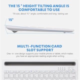 thumbnail of Teclado sem fios portátil com slot Bluetooth para telemóvel, tablet compatível com portátil, PC (branco)