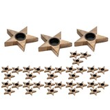 thumbnail of Teelichthalter Masterbox 12x 3er Set Kerzenständer Teelichter 15x15cm Sterne Mangoholz