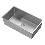 thumbnail of ML-Design XXL Spülbecken Edelstahl 70 × 40 cm – Rechteckige Einbau-/Unterbauspüle, Einzelbecken mit Ab- & Überlaufgarnitur & Siphon, Küchenwaschbecken