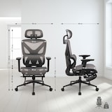 thumbnail of Chaise de bureau Reston Noir / Gris