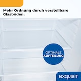 thumbnail of Exquisit Kühlschrank ohne Gefrierfach, 127 Liter, 55 cm Breit, Freistehend, Kompakt, Temperaturregelung, LED-Licht, KS516-V-040E weiss