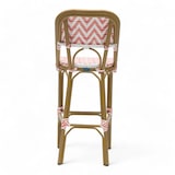 thumbnail of Banqueta de bar ALMA - Trançado rosa e branco