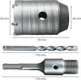 thumbnail of 50 mm Hartmetall-Hohlbohrkrone inkl. SDS Aufnahmeschaft