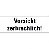 thumbnail of Dreifke® Hinweisetikett Vorsicht zerbrechlich!, weiß, Haftpapier, perm., 170x60mm, 250/Rolle