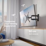 thumbnail of ONKRON schwenkbare TV-Wandhalterung für 32-65 Zoll (bis 35 kg), ausziehbar & neigbar, VESA 100x100-400x400, Schwarz, Modell M4-B