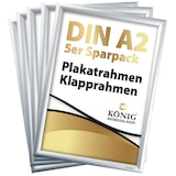 thumbnail of 5 Plakatrahmen DIN A2 | 25mm Alu Profil, eckig | silber | Bilderrahmen Klapprahmen Wechselrahmen Posterrahmen | 5er Sparpack | Dreifke®
