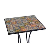 thumbnail of Mosaik Mosaiktisch Gartentisch quadratisch Bistro Eisenramen elegant Bunt : 70x61,5x61,5 : Bunt gemustert