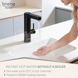 thumbnail of Grifo Calentador Agua Eléctrico Instantáneo de Mesa Bajo Consumo, Acero Inox, Display, Camping, Briebe,  IH1206, Negro
