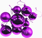 thumbnail of Christbaumkugeln 30 Stück lila Weihnachtskugeln Box Weihnachtsdeko Baumschmuck : Lila