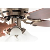 thumbnail of Deckenventilator Kisa Deluxe MA Rosenholz / Walnuss mit Licht 105