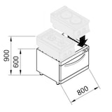 thumbnail of EURAST - Base oven statisch elektrisch voor gn 2/1 - 800x900x600 mm - 5300 W 400/3V - 49841613