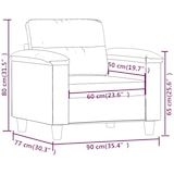 thumbnail of vidaXL Sessel Schwarz 60 cm Kunstleder