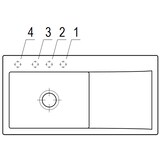 thumbnail of Villeroy&Boch Rechteckiges Spülbecken, Küchenspüle Subway Style 60 Ivory CeramicPlus 1000x510mm, Unterschrankbreite 60 cm