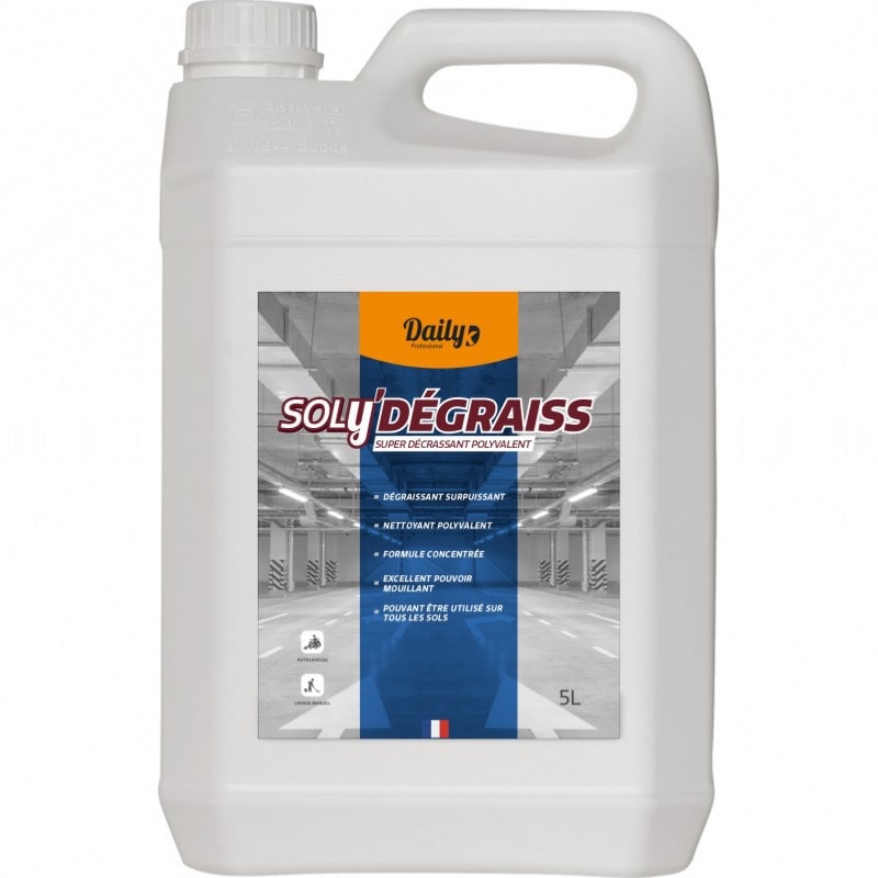Dégraissant surpuissant sols SOLY'DÉGRAISS - Bidon de 5L - Daily K