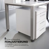 thumbnail of bümö manuell höhenverstellbarer Schreibtisch 200x100 cm in Nussbaum - PC Tisch höhenverstellbar & groß, höhenverstellbarer Tisch Büro, großer