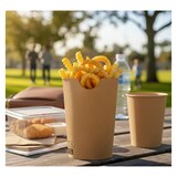 thumbnail of MONOUSO - Vaso Antigrasa Cartón Efecto Kraft con Solapa 14Oz/420ml (50 Uds)