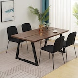 thumbnail of Albatros Esszimmerstühle 4er Set ENNA, schwarz - stapelbar, bequemer Polsterstuhl - Eleganter Küchenstuhl, Stuhl Esszimmer oder Esstisch Stuhl