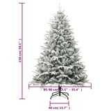 thumbnail of vidaXL Künstlicher Weihnachtsbaum Beschneit Grün 150 cm PVC PE