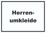thumbnail of Herrenumkleide Schild mit Text waagerecht A3 (297x420mm)