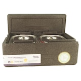thumbnail of EPP Thermohauser Kühlbox Thermobox Transportbox inkl. 2x GN 1/2 150mm mit Fallgriffen+Deckel Silikonring #1