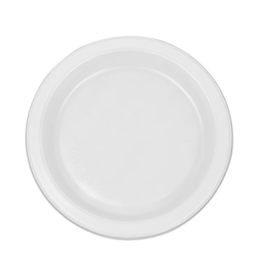 MONOUSO - Prato Raso Reutilizável Económico PS Branco Ø16,5cm (450 Uds)