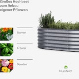 thumbnail of High Grow Extended Hochbeet 150 x 43 x 60cm Stahl-Wellblech einfacher Aufbau rost- und frostsicherSilber