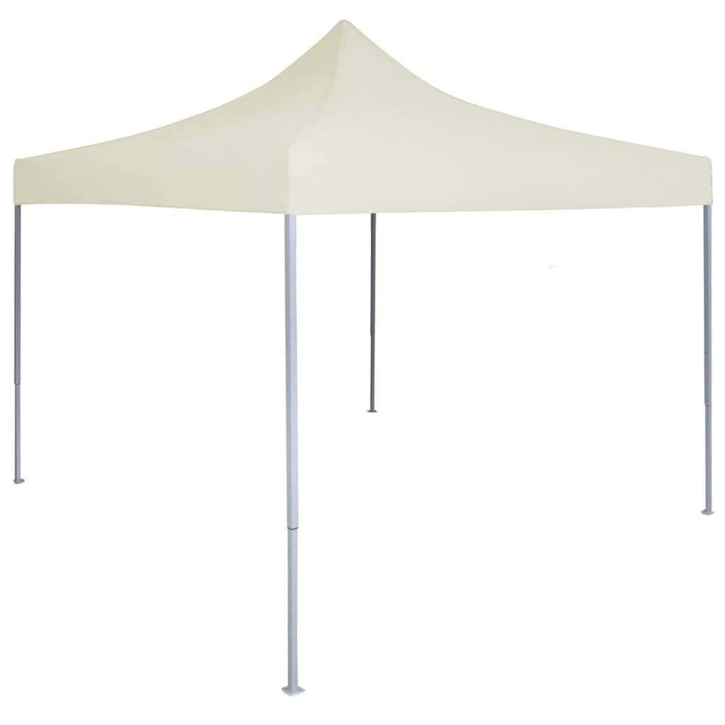 vidaXL Partytent professioneel inklapbaar 2x2 m staal crème