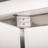 thumbnail of Cleiton® Mesa em Aço Inoxidável para Hotelaria Central com 1 Prateleira 800x700x850 mm Desmontável | Mesa de Trabalho em Inox Resistente à Corrosão