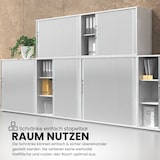 thumbnail of bümö Aktenschrank abschließbar mit Rollladen, Rollladenschrank für Ordner & Co. - Büroschrank mit Rollo, abschließbarer Ordnerschrank aus Holz in