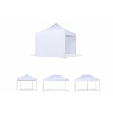 thumbnail of Cobertura lateral impermeável branca de 3x2m com janela de gazebo dobrável de 3x3m