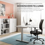 thumbnail of bümö elektrisch höhenverstellbarer Schreibtisch grau 160x80 cm, Gestell: Graphit - Büroschreibtisch höhenverstellbar elektrisch, elektrischer