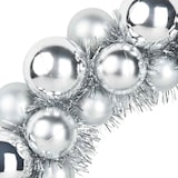 thumbnail of vidaXL Weihnachtsballkränze 2 pcs Silber 33 x 33 x 7 cm Polystyrol