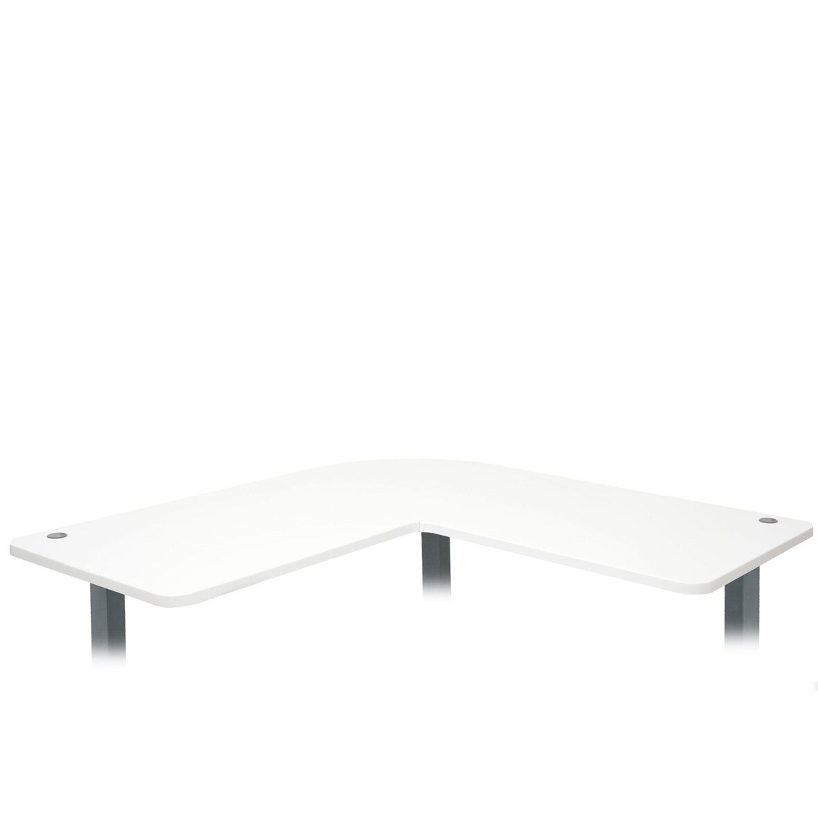 Tafelblad HWC-D40 voor hoekbureau, bureaublad, 90° ~ wit