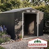 thumbnail of GARDEBRUK® XXL Gerätehaus Fundament Schiebetür Anthrazit Geräteschuppen