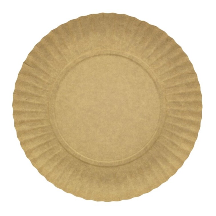 MONOUSO - Pappteller Rund Kraft 23cm 255g/m2 (100 Stück)