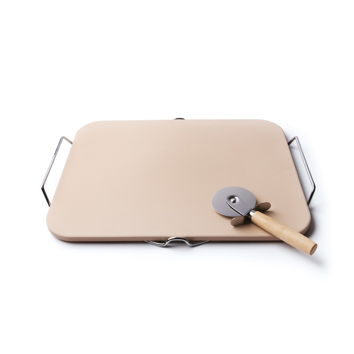 Excelsa pierre de cuisson pizza Nonsolopizza céramique 41,5xH3,5x31,5 cm beige