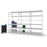thumbnail of PROREGAL Fachbodenregal Stecksystem | Grundregal | HxBxT 250x130x80cm | 6 Ebenen | Fachlast 240 kg | Einseitig nutzbar | Lichtgrau