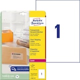 thumbnail of AVERY Zweckform Abziehhilfe QuickPEEL Wasserabweisend Selbsthaftend Versandetiketten L7567-25 Selbsthaftend DIN A4 Transparent 210 x 297 mm 25 Blatt