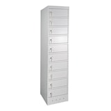 thumbnail of PROREGAL Notebook-Schrank mit 10 Fächer | HxBxT 180x40x50cm | Lichtgrau