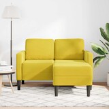 thumbnail of vidaXL 2-Sitzer-Sofa mit Chaiselongue L-Form Gelb 125 cm Samt
