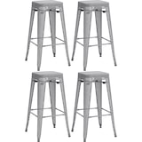 thumbnail of Set di 4 sgabelli da bar Fletcher argento